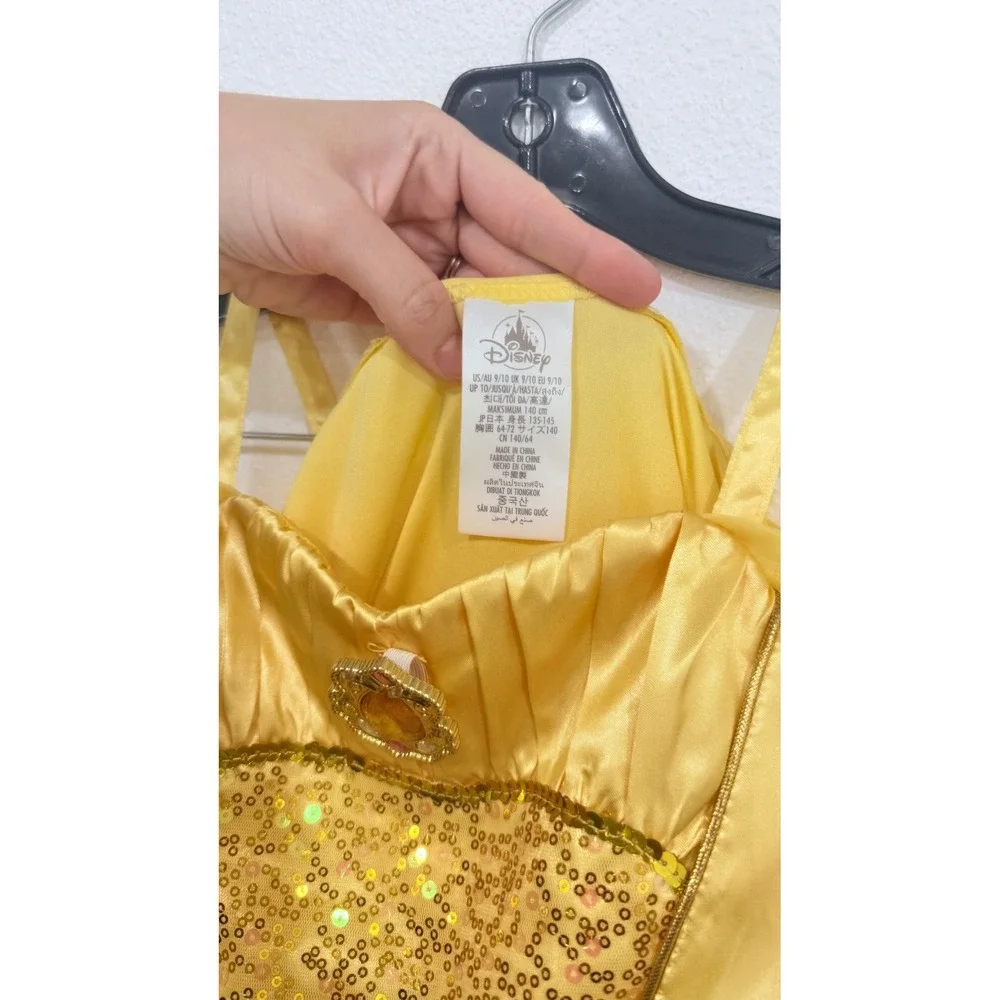 Disney Store Belle Beauty and the Beast Costume Dress Girls Size 9/10 YellowGold - Picture 2 of 3